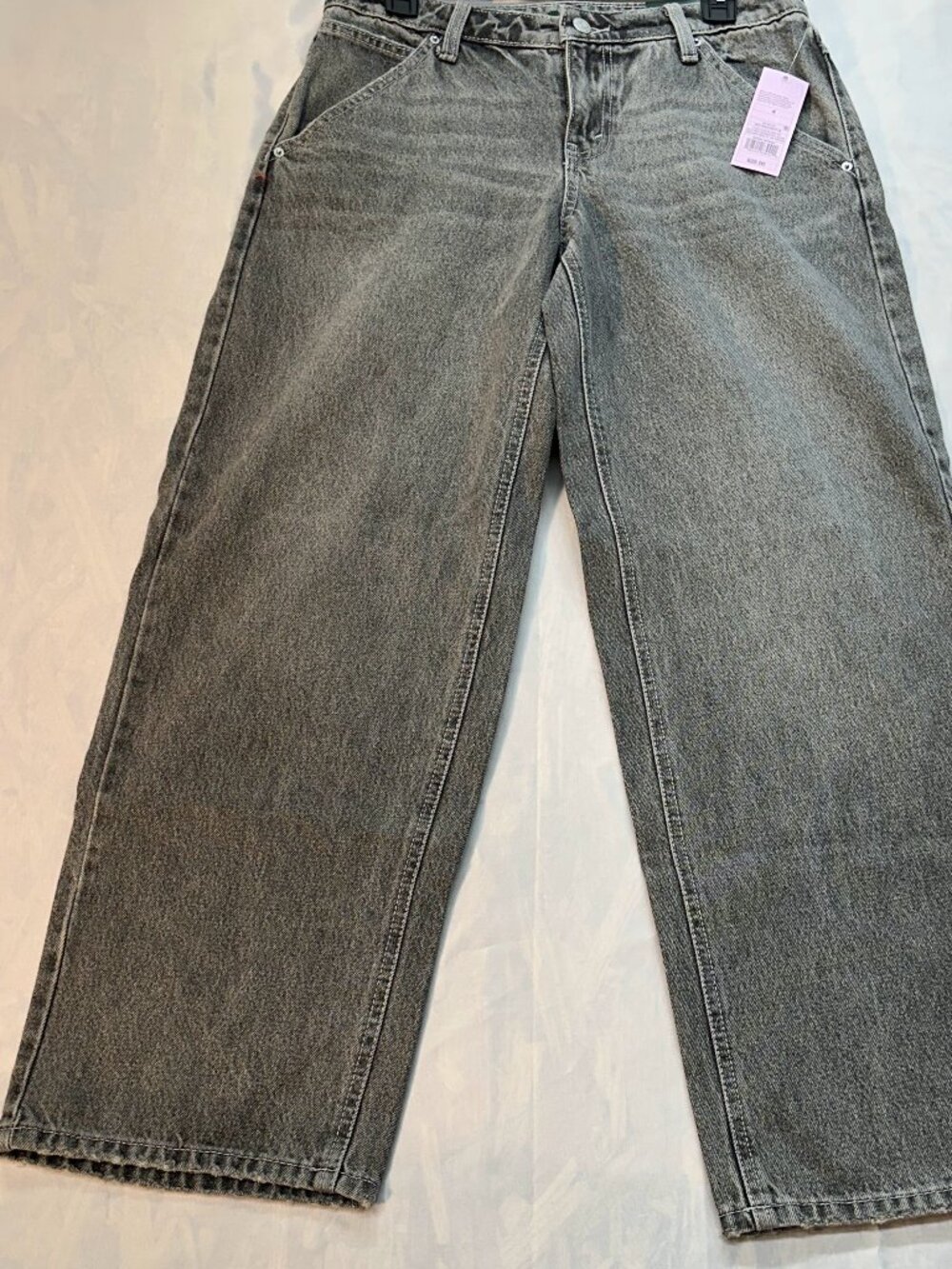NWT Wild Fable Washed Gray Wide Leg Jeans Size 4 Mid-Rise 90's Relaxed